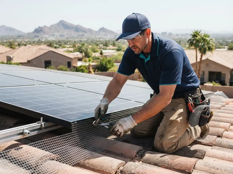 Pigeon & Pest Bird Solar Panel Exclusion in Phoenix, AZ